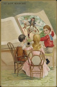 Túlméretes könyvet olvasó gyerekek alkotó: French School