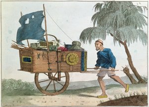 Kínai paraszt talicskával a vitorla alatt, 1811 alkotó: French School