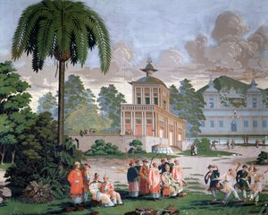 Chinoiserie - tapéta a hotel de Plouer Saint Malo (Saint-Malo). alkotó: French School