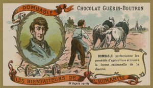 Csokoládé Guerin-Boutron kereskedelmi kártya, Christophe Mathieu de Dombasle alkotó: French School