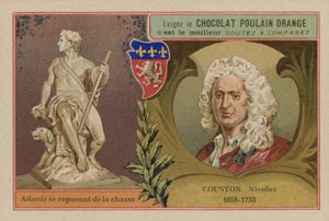 Csokoládé Poulain Orange kereskedelmi kártya alkotó: French School
