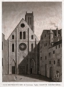 Szent Genevieve templom. (metszet, kb. 1810) alkotó: French School