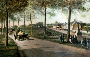 Circuit automobile de la Sarthe: egy kanyar Ardenay-ban (képeslap) alkotó: French School