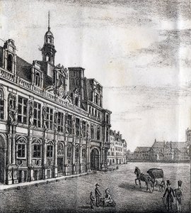 Városháza - "Alphabet Picturesque des Monumens de Paris" 1840 körül (metszet) alkotó: French School