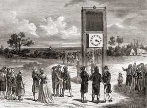 Claude Chappe bemutatja első légtávírórendszerét 1791-ben, a Les Merveilles de la Science című, 1870 körül megjelent kötetből (metszet). alkotó: French School