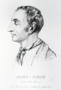 Claude Henri de Rouvroy, Saint-Simon grófja, Perrot metszete (XIX. század) alkotó: French School