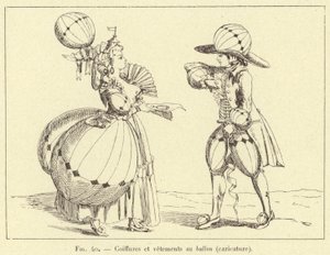 Lufi frizurák és ruhák (karikatúra) (metszet) alkotó: French School