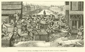 M le Baron Pichon gyűjteménye, egy kártyagyár XIV. Lajos alatt (metszet) alkotó: French School