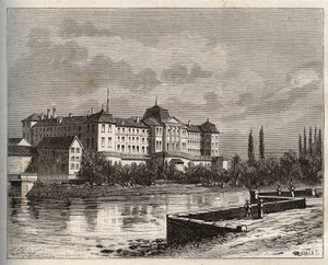Kereskedelem - La Meuse (55), Lotaringia, Franciaország - V. A. Malt-Brown „La France illustrée: földrajz, történelem, statisztikai igazgatás” című metszete. 1884 alkotó: French School