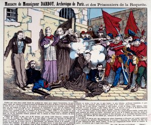 Párizs kommün: Monsignor Darboy (1813-1871) mészárlása, Párizsi Archeveque és a Roquette foglyai május 24-én alkotó: French School