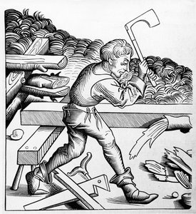 A kötelességtárs vagy a nagy kivágó fejsze társa, Carpenter, 15. század vége alkotó: French School