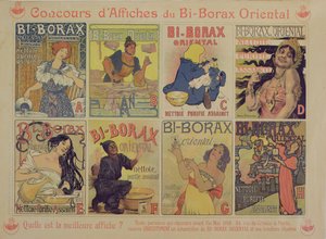 Verseny a francia Bi-Borax Oriental tisztítószert reklámozó legjobb plakátért, 1898 alkotó: French School