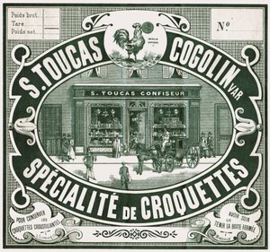Cukrászati előlap, 1900 körül (metszet) alkotó: French School