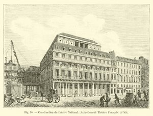 A Nemzeti Színház, jelenleg Theater Francais építése, 1789 alkotó: French School