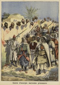 Elfogott marokkói felkelők konvoja, 1897