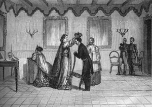 Radama madagaszkári király (1829-1863) megkoronázása Jouen francia katolikus pap által alkotó: French School
