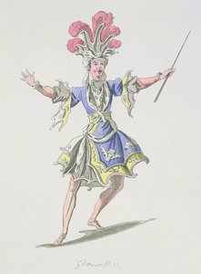 A varázsló jelmezterve, Dardanusban, Leclerc de Labruere librettója, Jean-Philippe Rameau (1683-1764) fakszimile A. Guillaumot Fils (színes metszet) alkotó: French School