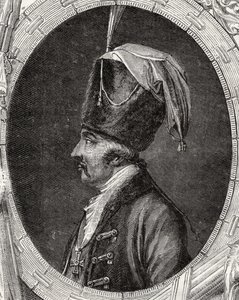 Dagobert Seigmund von Wurmser gróf, Louis Blanc (1811-82) "Histoire de la Revolution Francaise" című művéből alkotó: French School