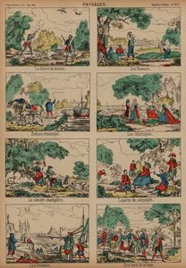 Vidéki jelenetek (színes metszet) alkotó: French School