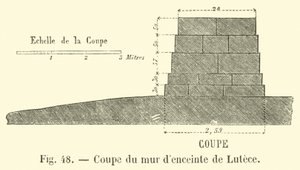 Lutece környező falának metszete alkotó: French School