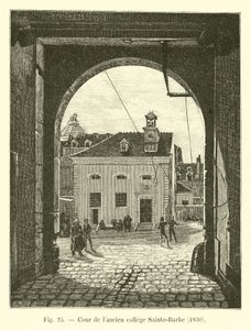 Az egykori Sainte-Barbe főiskola udvara, 1830 alkotó: French School
