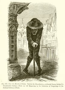 Cour des Miracles of Paris. Talebot, a púpos, a tizenhetedik század ünnepelt csapdája alkotó: French School