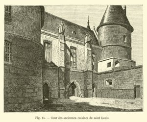 Szent Lajos régi konyháinak udvara alkotó: French School