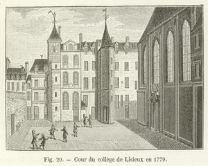 A Lisieux-i főiskola udvara 1779-ben alkotó: French School
