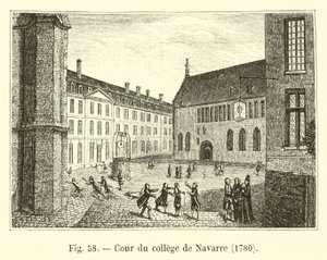 A Navarrai Főiskola udvara, 1780 alkotó: French School