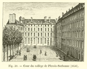 A Plessis-Sorbonne-i Főiskola udvara, 1656 alkotó: French School