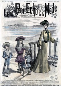 A Le Petit Echo de la Mode női magazin (heti újság) címlapja, július 12. 28. alkotó: French School