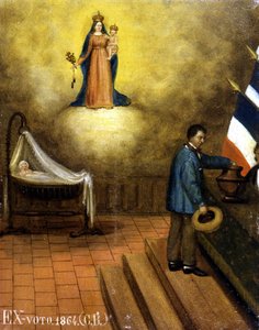 Bölcső a szavazóhelyiségben – ex-voto, Musée de Jouques alkotó: French School