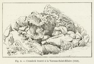 Cromlech-et Varenne-Saint-Hilaire-ben találták, 1858 alkotó: French School