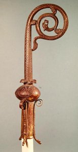 Guerin kancellár Crozier, Senlis püspöke 1213-27 között (aranyozott fém) alkotó: French School