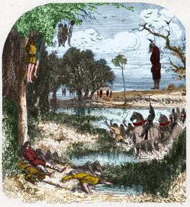 Crusade des Pastoureaux 1251-ben: Crusade de „petite gens”, parasztok; 1251-ben váltotta ki Szent Lajos fogságában a hetedik keresztes hadjárat során.metszet a „Histoire De France En Cent Paintings by Paul Lehugeur “” 1891-ben. alkotó: French School