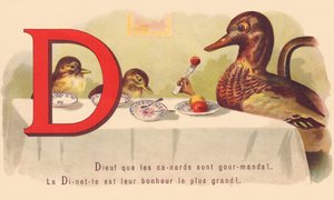 D: Istenem, ezek a kacsák mohók! A Dinette a legnagyobb boldogságuk! alkotó: French School