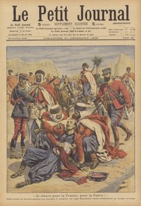 Egy francia gyarmati katona halála (színes litho) alkotó: French School