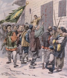 Halál az idegenekre, a Le Petit Parisienből, 1900. július 15 alkotó: French School