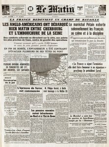 Normandia partraszállása 1944. június – Normandiai partraszállás 1944. június 6. (D-nap) – 1944. június 7-én, csütörtökön reggel az angol-amerikaiak tegnap reggel elhagyták Cherbourg és a Szajna torkolatát. alkotó: French School