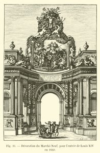 A Marche-Neuf dísze XIV. Lajos 1660-as belépésére alkotó: French School