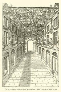 A Notre-Dame híd dísze, IX. Károly bejáratához alkotó: French School