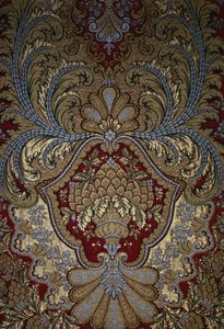 Díszítő részlet egy faliszőnyegből, Versailles-i palota (textil) alkotó: French School