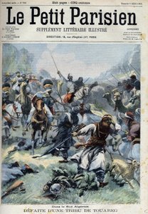 Legyőzött egy tuareg törzset a franciák ellen Dél-Algériában, a „Le petit Parisien”-ben” alkotó: French School