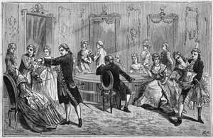 Frederic Antoine Mesmer bemutatója (Franz Anton Mesmer alkotó: French School