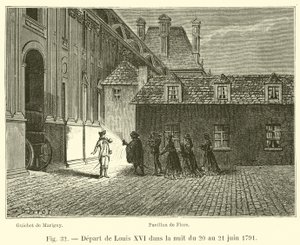 XVI. Lajos indulása 1791. június 20-ról 21-re virradó éjszaka alkotó: French School
