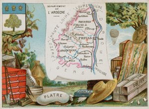 Ardeche megye Dél-Közép-Franciaországban alkotó: French School