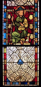 Szent Jakab ábrázolása: grisaille a roueni Chapelle du Chateau-ból? alkotó: French School