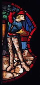 Kínzót ábrázol; eredetileg a St Chapelle-ből származik, ahol 1500 körül vezették be; ez egy jó példa a velencei üvegre alkotó: French School