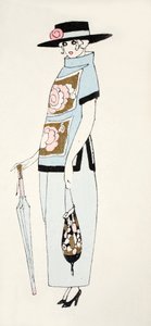 Tervezés nappali ruha számára, 1919 körül (pochoir print) alkotó: French School