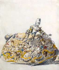 Női ruha dizájn, 1780-as évek alkotó: French School